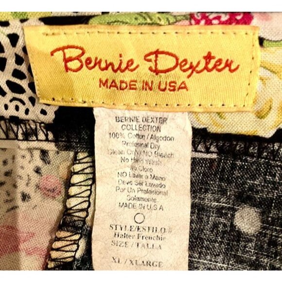 Bernie Dexter Halter Dress, retro, rockabilly, black floral XL 14-16 - Picture 5 of 5